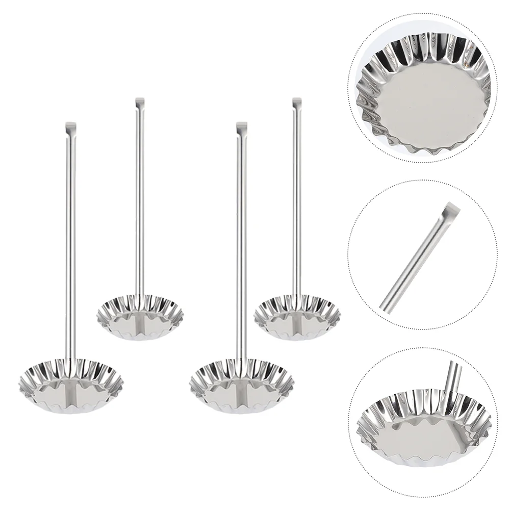 

4 Pcs Meatloaf Molds Making Radish Pancake Rose Garland Fried Pie Spoons Stainless Steel Shrimp Tools Kitchen Supplies