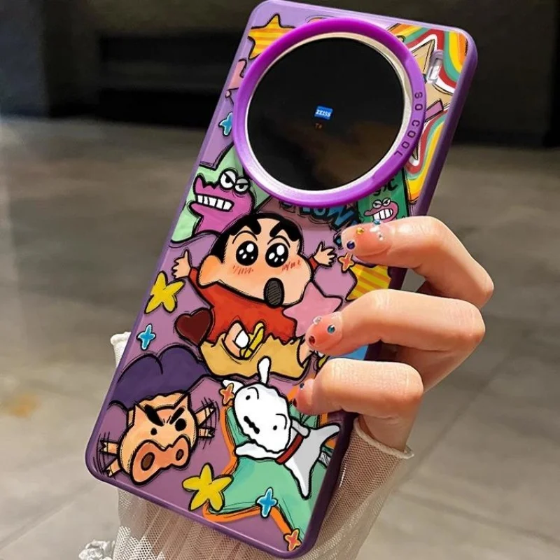Чехол для телефона с милым мультяшным карандашом Shin-chan для vivo X200 X100 X90 X80 X70 X60 Pro Ultra S mini X200Ultra, противоударный чехол Shinchan (art.: 3920d19be059e) - 3920d19be059e