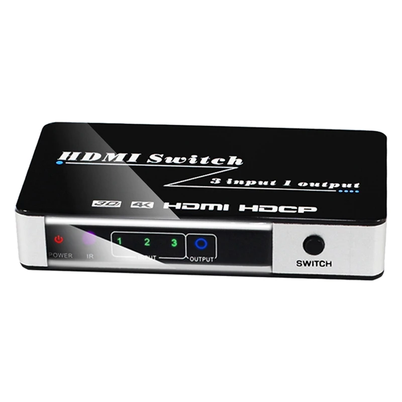 

3 порта 1 8 Гбит/с HDR 4K HDMI переключатель Поддержка порта HDCP 2,2 Mini HDMI 2,0 хаб с автоматическим и ИК-пультом дистанционного управления вилкой европ...