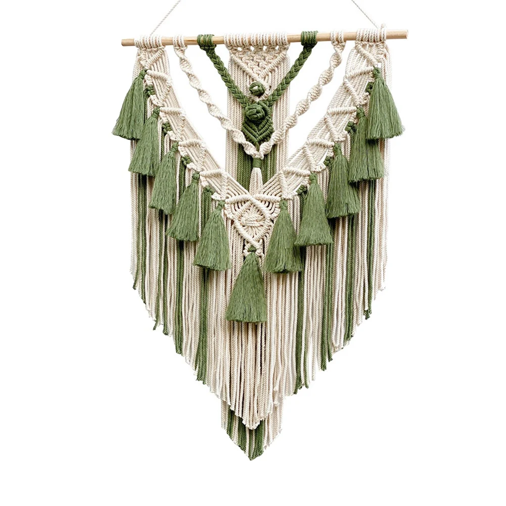 

Hand-Woven Color Macrame Wall Hanging Ornament Bohemian Craft Decoration Gorgeous Tapestry for Home Livingroom Decor B