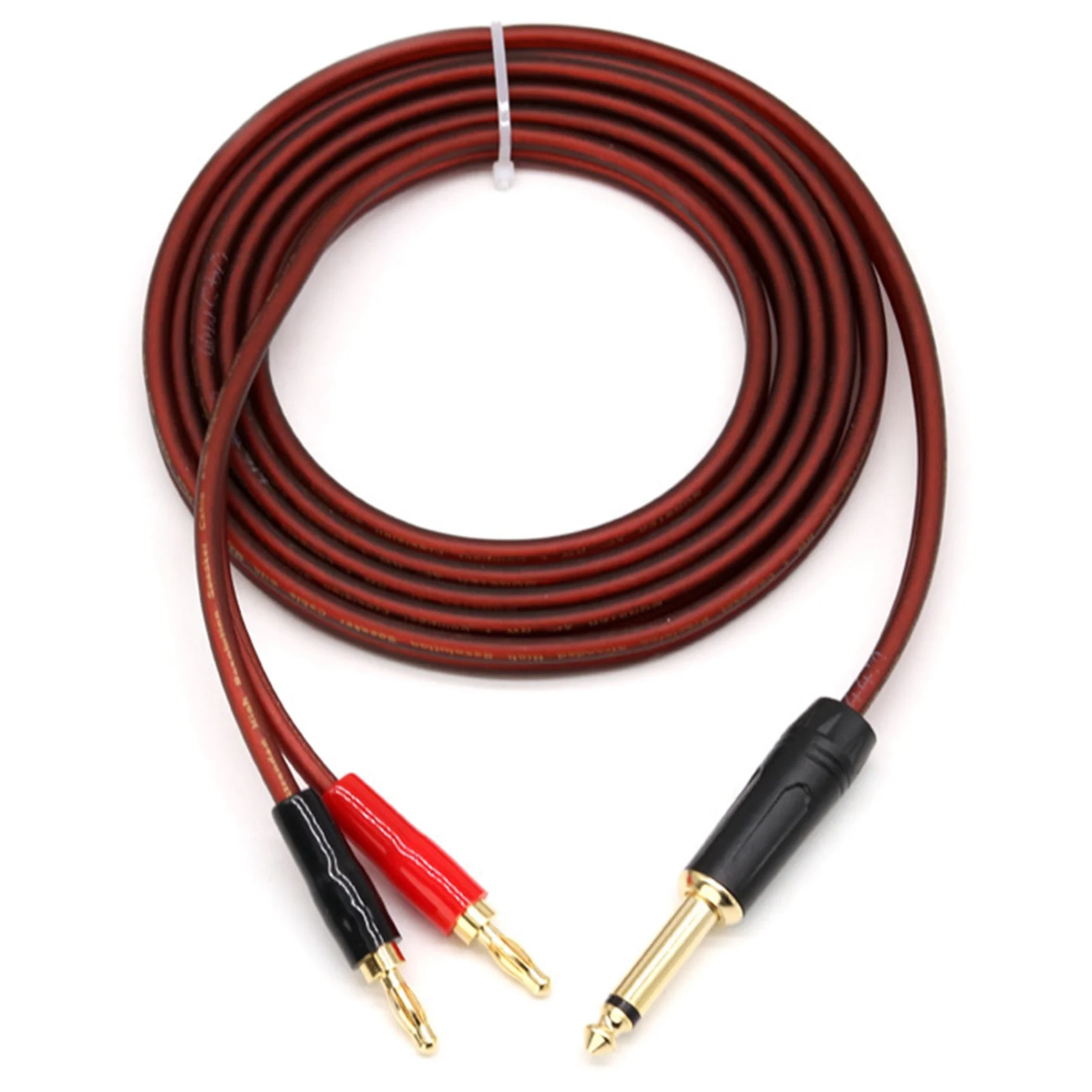 

1/4 TS to Banana Plug,6.35mm TS Phono to Banana Plug Speaker Audio Cable,Gold-Plated 1/4 TS Male to Dual Banana (1.5M)