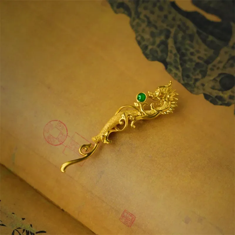 Великолепный и изысканный стиль золотой цвет имитация изумруда Женская Элитная