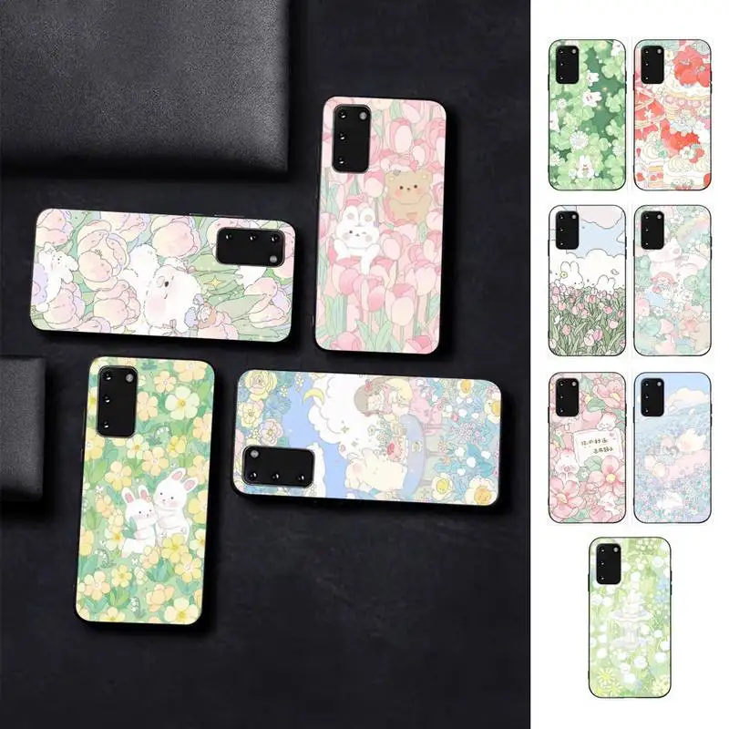 

Cartoon Cute Rabbit Phone Case For Samsung S 9 10 20 21 22 23 30 23plus lite Ultra FE S10lite Fundas