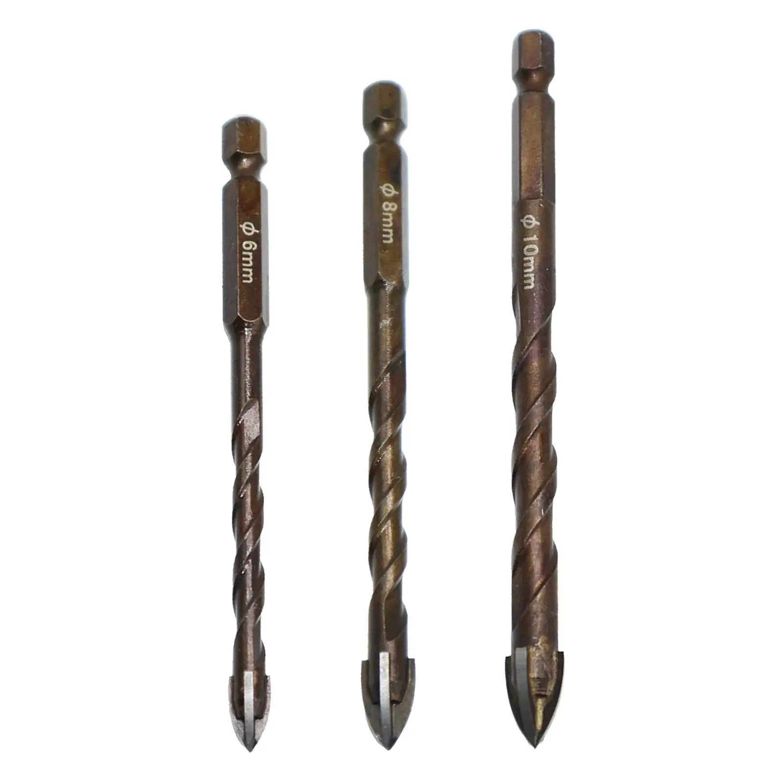 

Alloy Tile Drill Bit Triangle Drill Bit Hole Opener Hex Shank for Granite Ceremaic Marble Glass