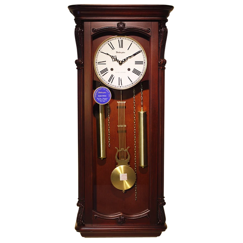 Музыкальные музыкальные часы G30371, высококачественные часы, европейские антикварные деревянные бесшумные кварцевые настенные часы