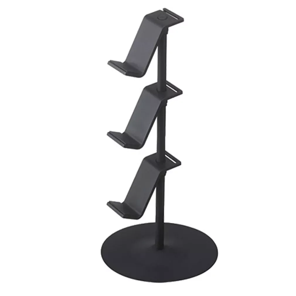 

3-уровневый держатель контроллера для телевизора, игровой контроллер, стеллаж для хранения, регулируемый держатель для наушников, универса...