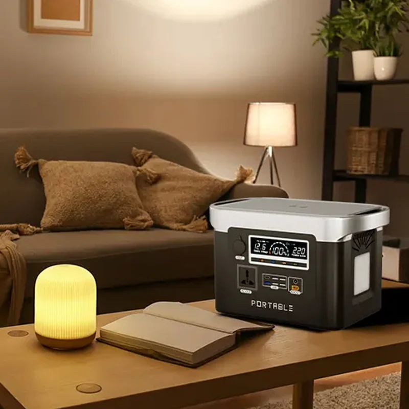 Фото Солнечная портативная электростанция 800W 1500W с выходом постоянного и переменного тока для дома, улицы и кемпинга №5