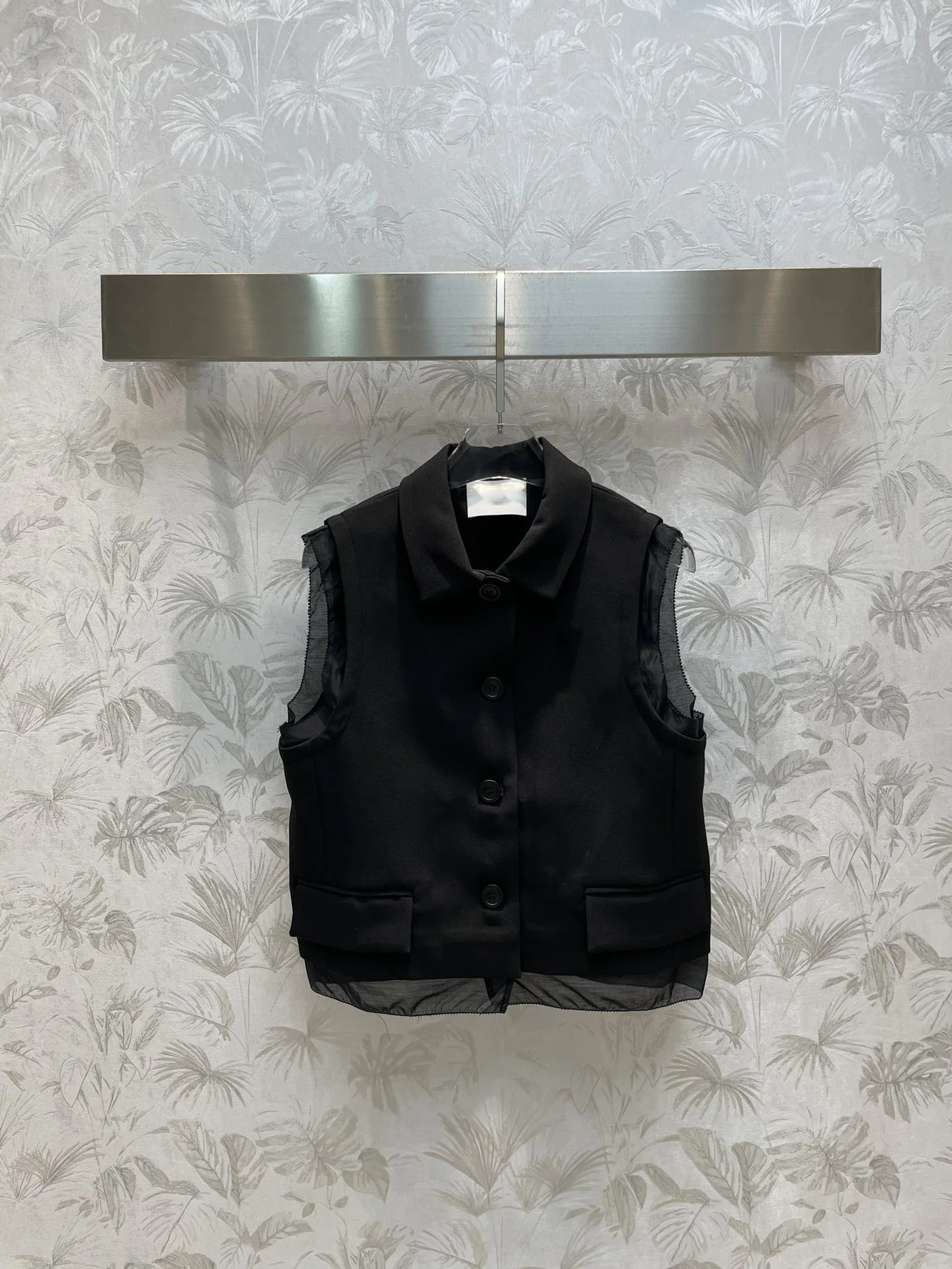 

Новинка ранней осени, однотонный сетчатый комбинированный жилет, ткань шелковистая на ощупь нежная, четыре сезона всех одинаковых продуктов 11/