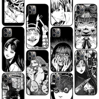 anime junji ito terror horror phone case for iphone 11 12 pro max 13 mini 7 plus x xs xr apple 6 6s 8 se 5 5s fundas back cover