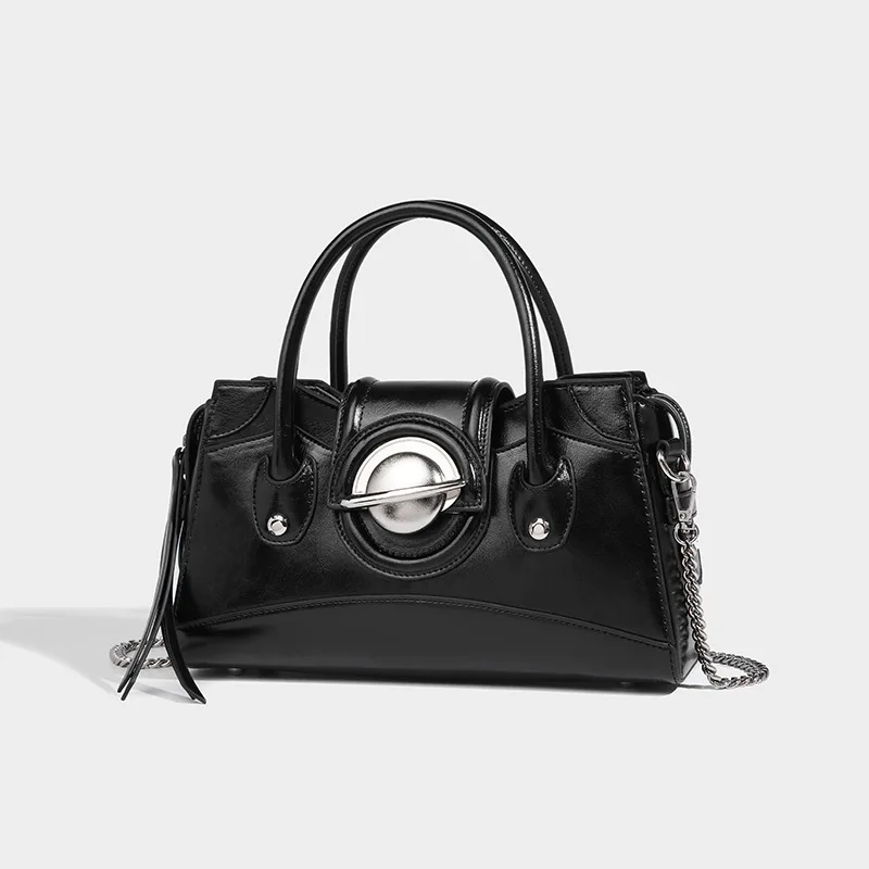 

2022 New Popular Large Capacity Galaxy Bag Niche Design Advanced Motorcycle Handbag Trendy Cool Chain Shoulder Messenger Bags