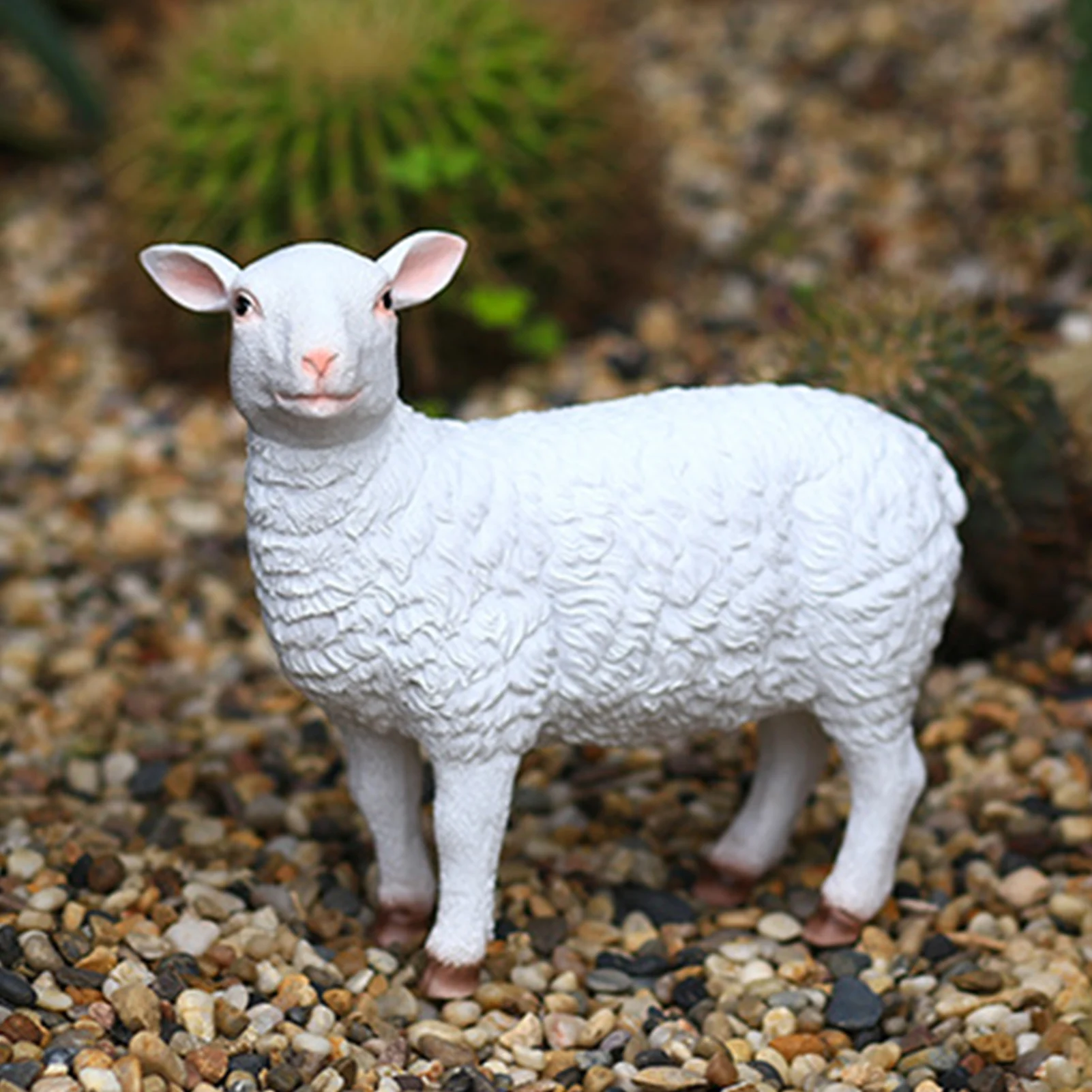 

Оптовая продажа, статуя ягненка, статуя животного для сада, милая овечка, миниатюрная ферма, Статуэтка из смолы, украшение для двора, патио, л...