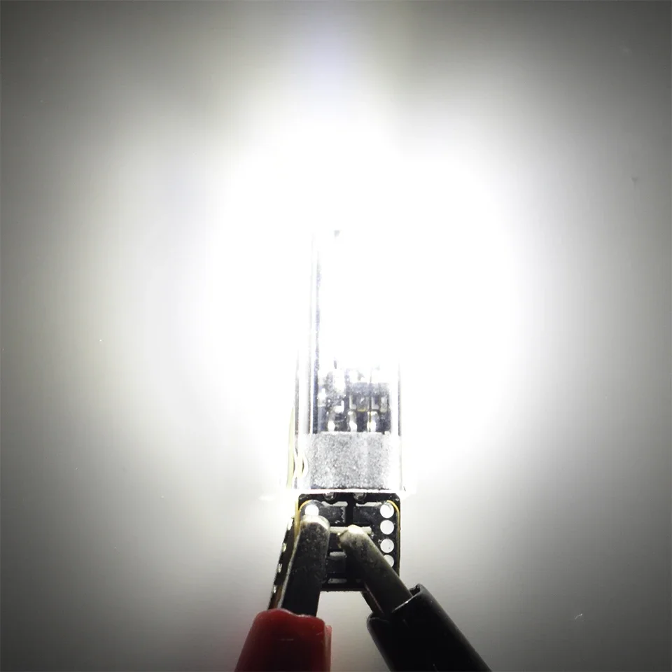 

2X T10 светодиодный W5W акриловый корпус SMD автомобильный сигнал высокой яркости лампочка 902 921 автомобильный клин чтения номерного знака дверная лампа белый 12 в