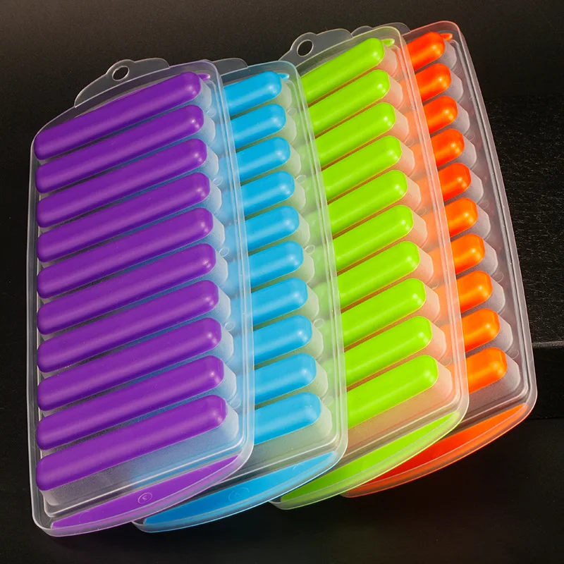 

10 Holes Silicone Forms Long Strip Finger Biscuit Silicone Mold Oven Cake Puff Ice Cube Mould Tray Bakeware DIY Baking Tools