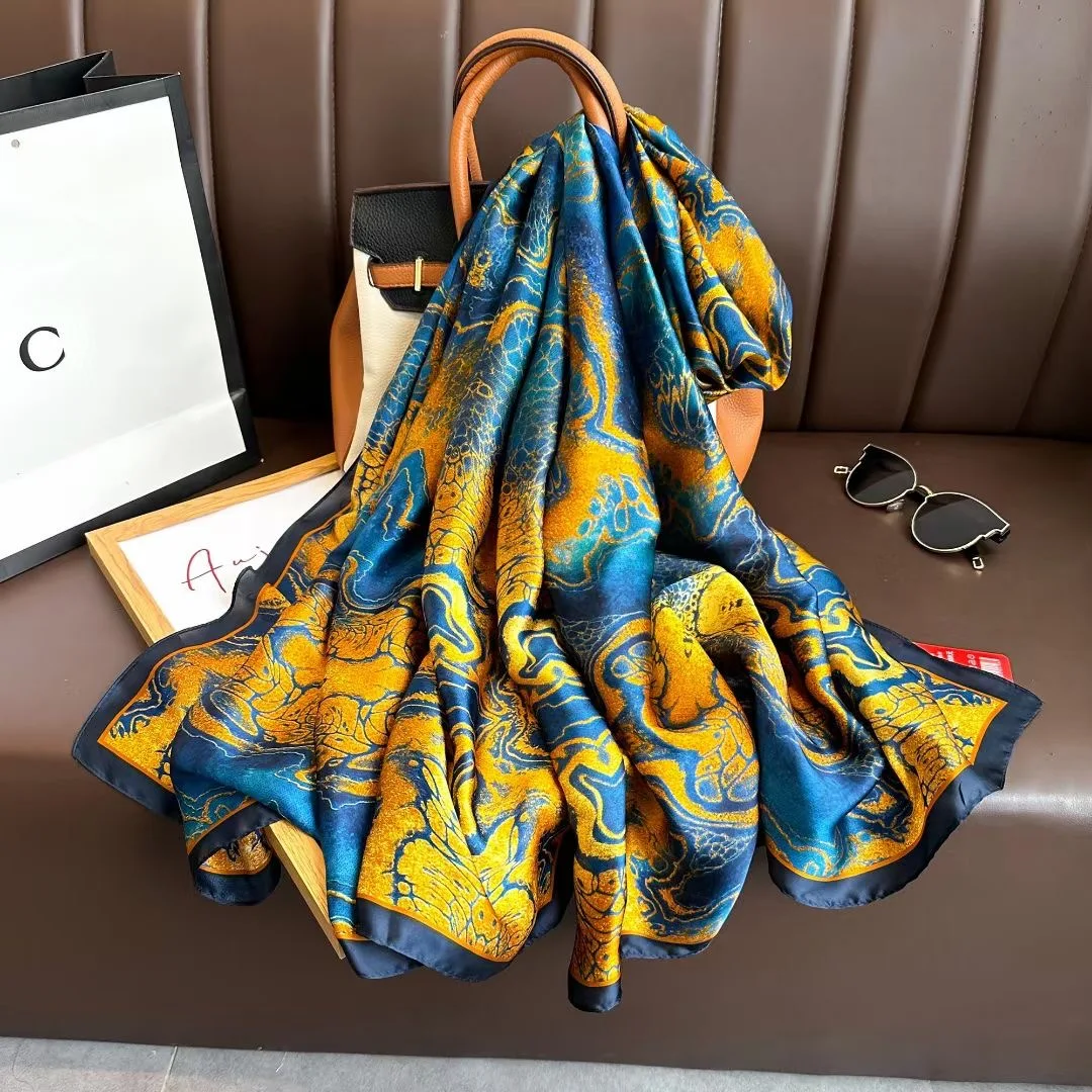 Женский шёлковый шарф 180x90 см
