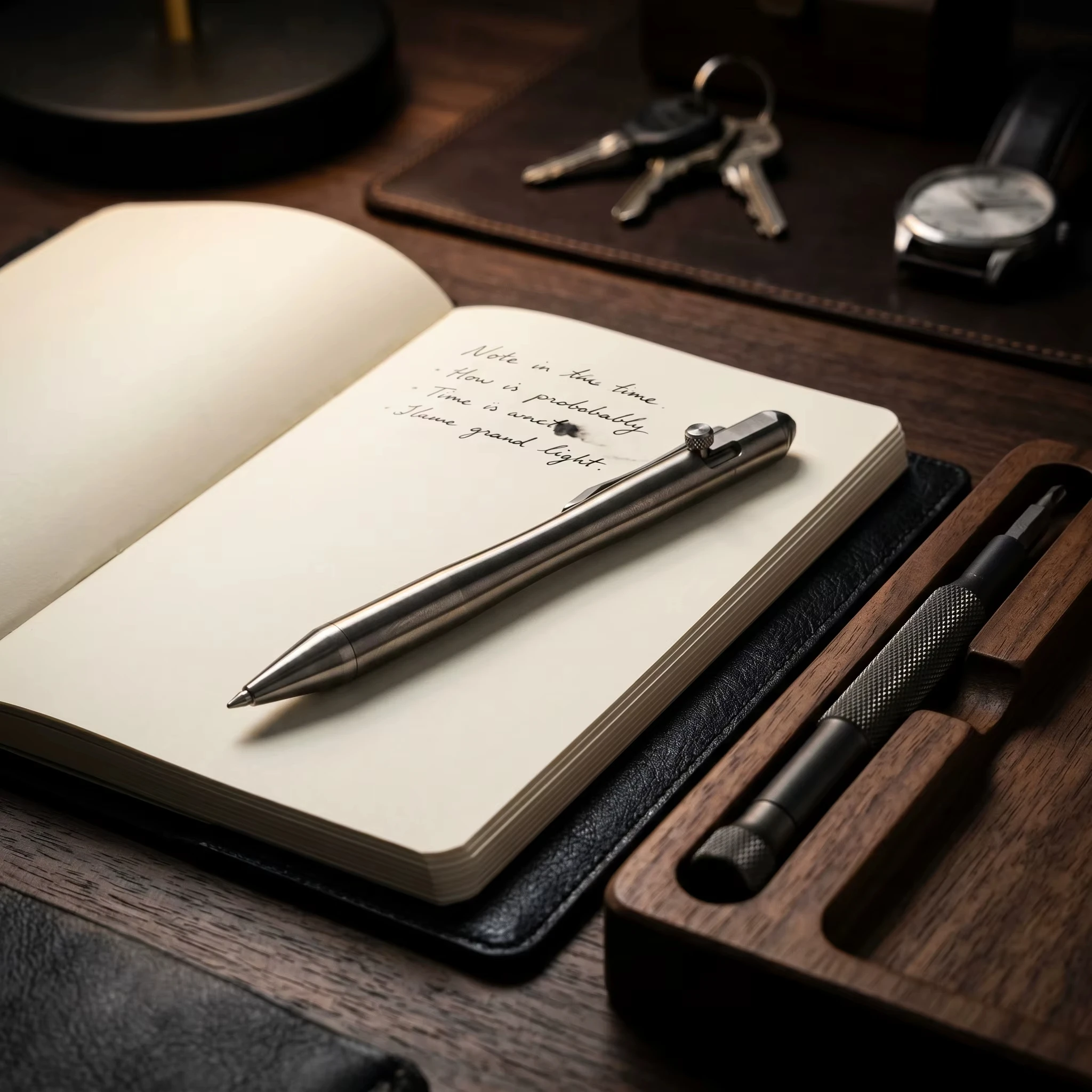 Фото Ручка EDC из титанового сплава для деловых записей, портативная уличная ручка, инструменты EDC №5