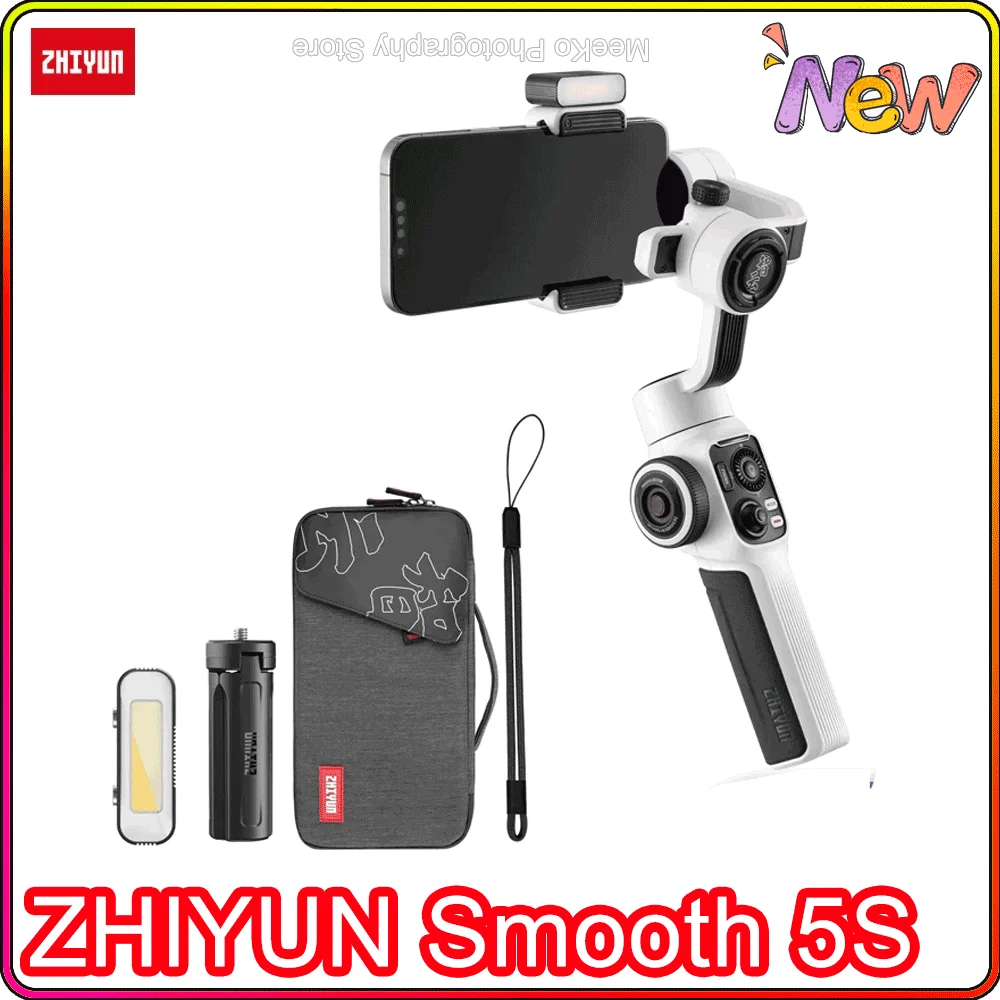 

NEW ZHIYUN Smooth 5S Handheld Stabilizer 3-Axis Smartphone Gimbals for iPhone 14 Pro Max/iPhone 13/Xiaomi/VS DJI OM 6/ OM5