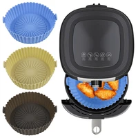 reusable fryer liner silicone pot non stick steamer pad baking liner for microwave kitchen cooking mat fryer accessories