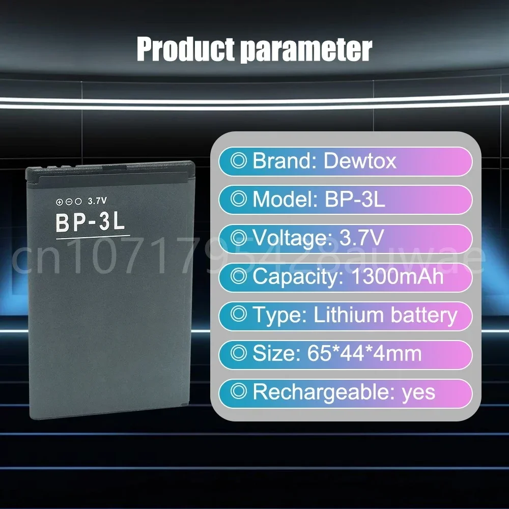 BP-3L BP3L BP 3L литий-ионный аккумулятор для Nokia 710 610 510 303 603 3030 BL3L BL аккумуляторы