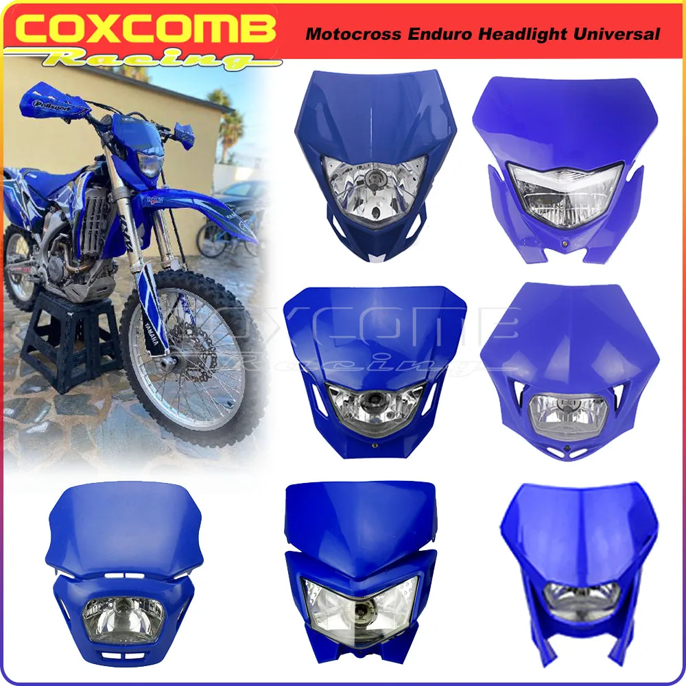 

Blue Motocross Enduro Headlight Front Light Lamp For Yamaha WR 250 R WR155R WR125X WR125R WR350F WR426F WR400F WR500 WR TTR 450