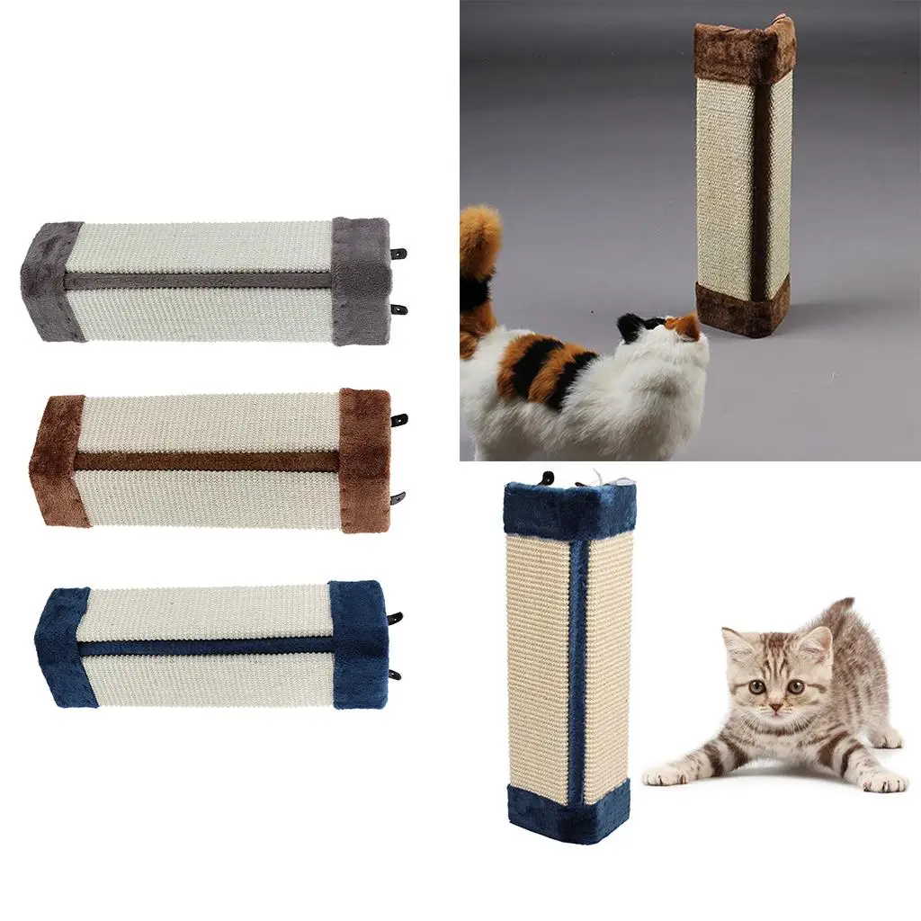

49 x 22cm Pet Kitten Corner Sisal Wall Scratcher Cats Hanging Scratch Board Mat