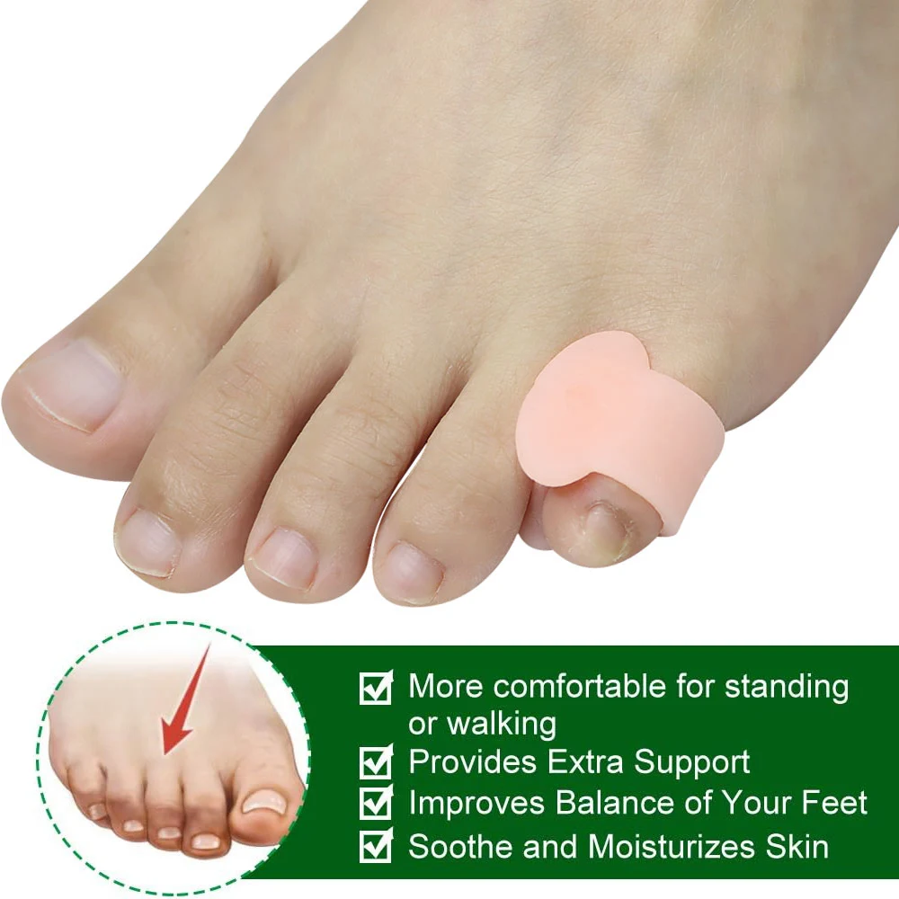 Pexmen 2/4 шт. гелевые прокладки для пальцев ног корректор большого пальца стопы