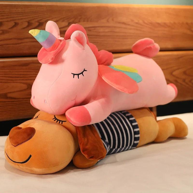 Электрическая массажная подушка с единорогом плюшевая игрушка