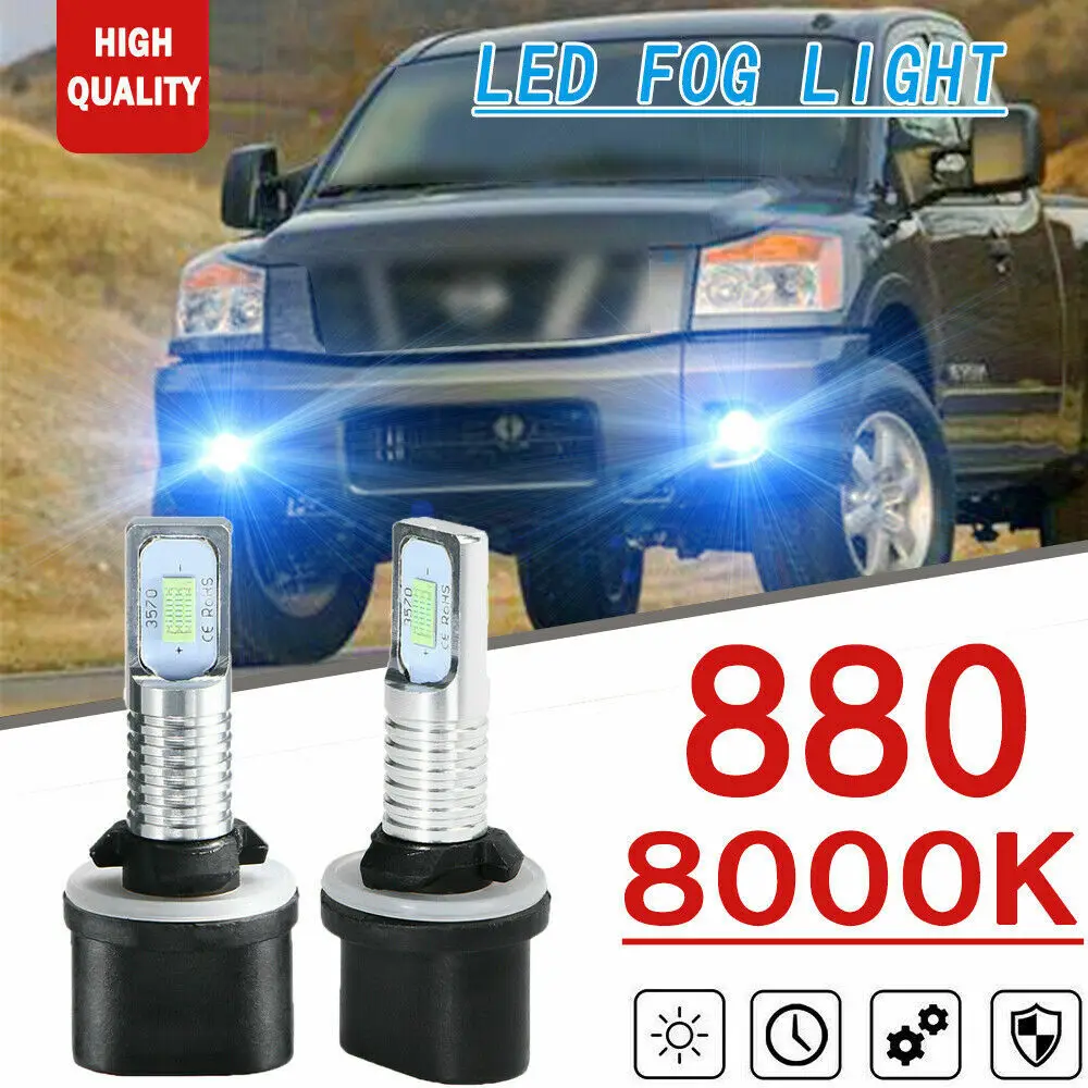 

2x880 70 Вт 8000K Ледяной Синий светодиодный противотуманный светильник, сменный комплект для Nissan Titan