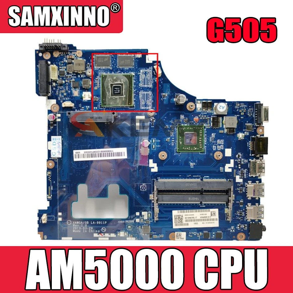 

Материнская плата для ноутбука LENOVO Ideapad G505 A4-5000 материнская плата VAWGA/GB LA-9911P AM5000 CPU 216-0841000