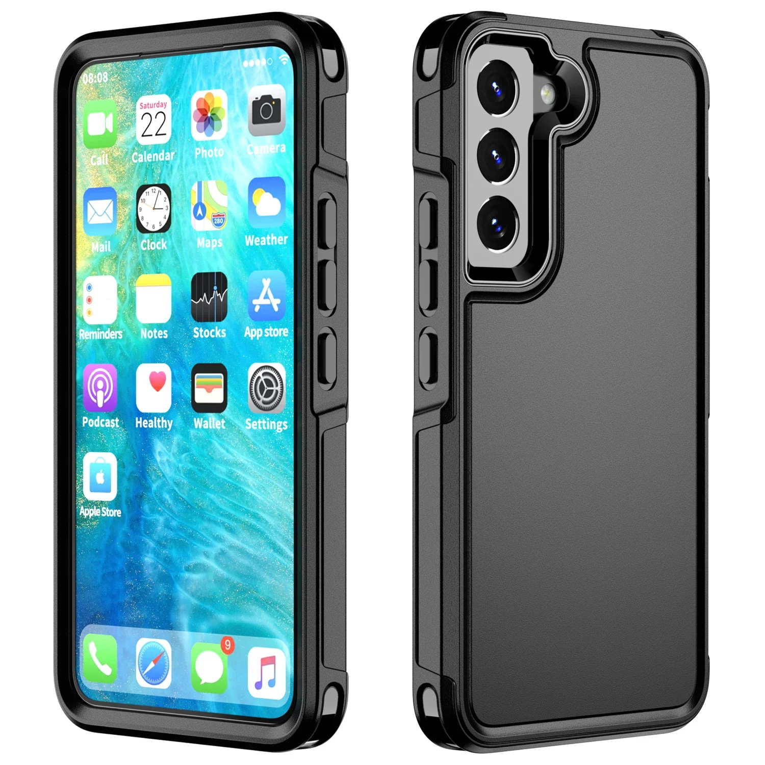 Нескользящий защитный чехол с защитой от падения для Samsung Galaxy S24 Ultra Plus