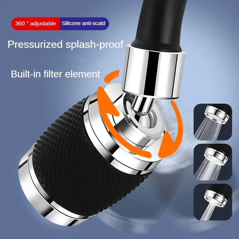 

360 Degree Swivel Water Tap Nozzle 3 Modes Faucet Mixer Aerator Water Saving Nozzle Faucet Extender for Kitchen/washbasin Tap