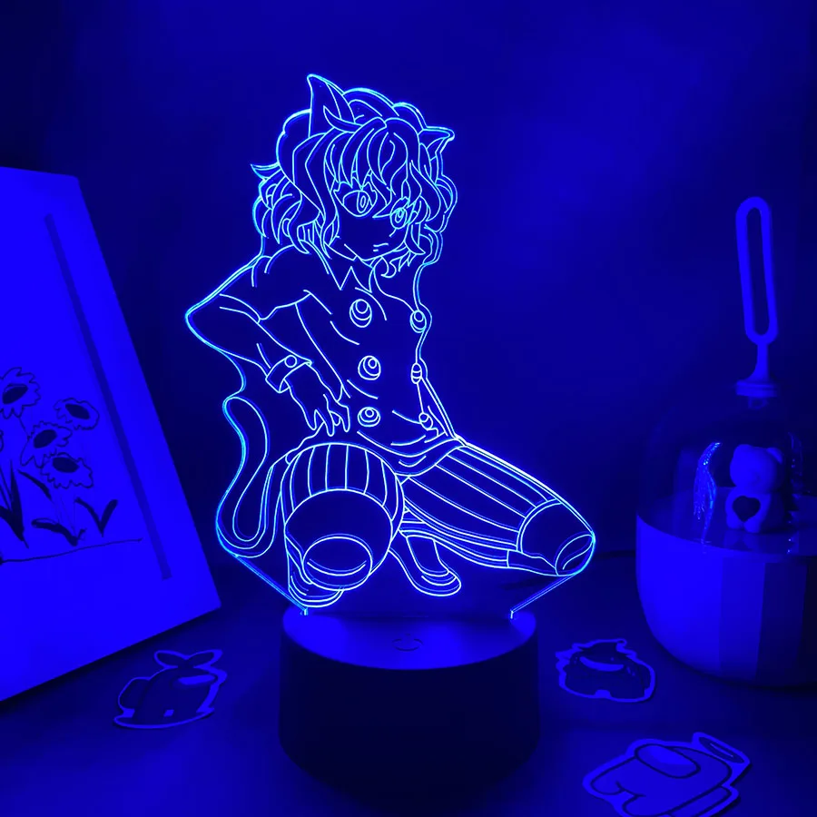 Hunter x Hunter Аниме Фигурка Neferpitou 3D светодиодный ночсветильник подарки для друзей Otaku Спальня Декор манга Hxh Neferpitou лавовые лампы