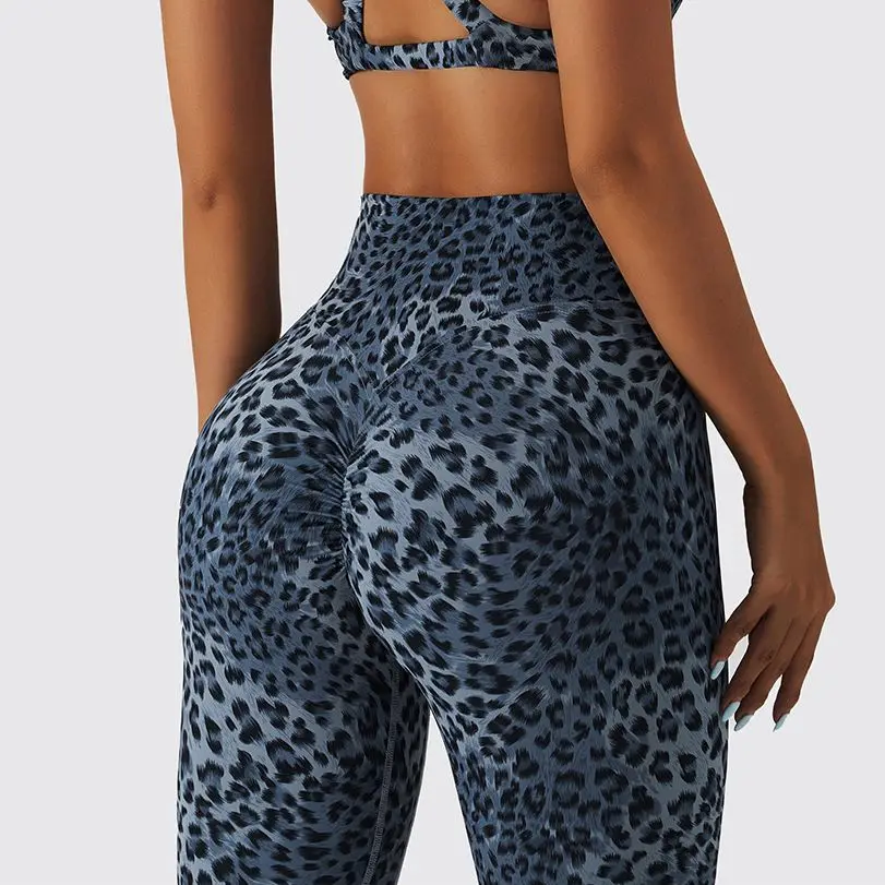 

MODITIN New in Sexy Leopard Leggings for Women Sports Fitness High Waist Booty Lifting Pants Gym Clothes Wear