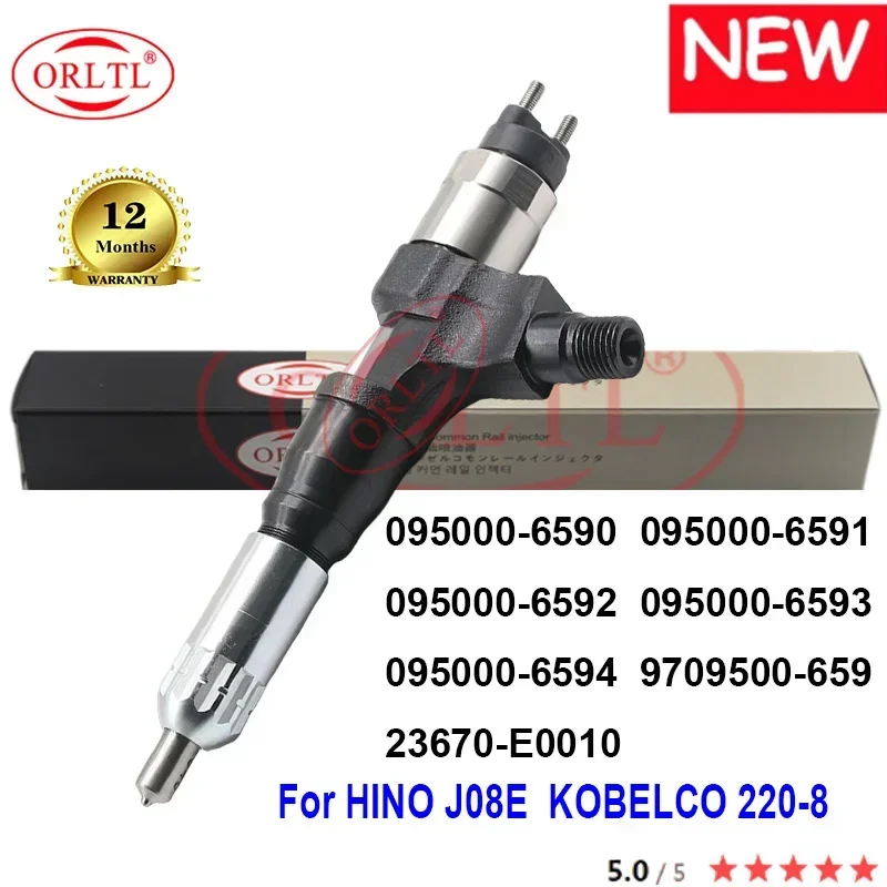 НОВЫЙ дизельный инжектор 095000 -6590 23670-E0010 -6591 -6592 -6593 -6594 9709500 -659 Для HINO J08E KOBELCO