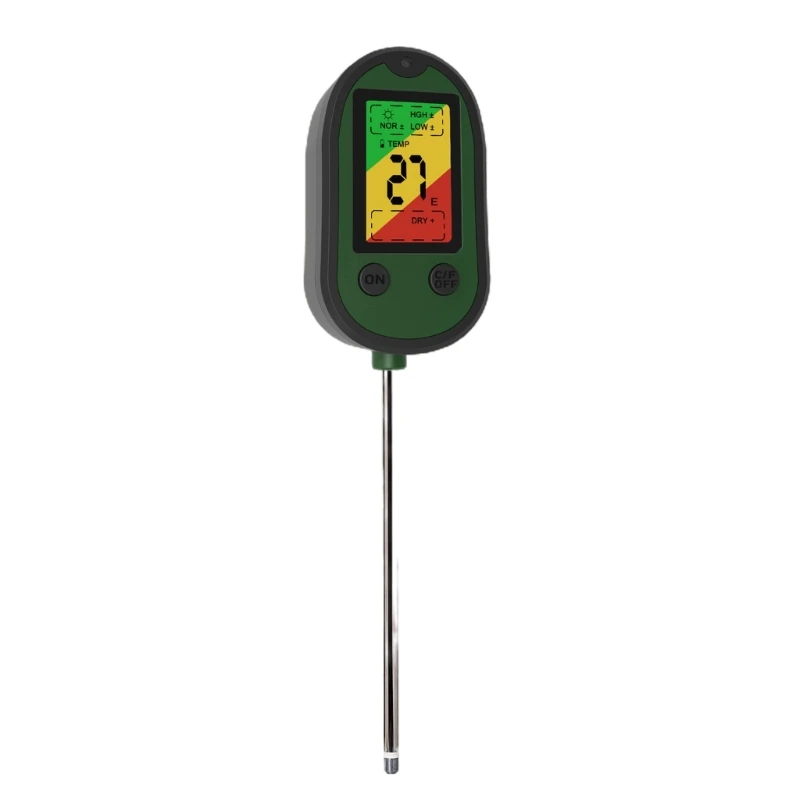 

5 in 1 Soil Tester PH Light Moisture Tester PH MeterSoil Hygrometer Thermometer Moisture PH Illuminance Analyzer