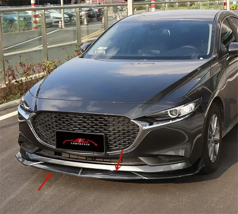 For Mazda 3 AXELA 2020-2021 ABS Chrome Bumper front shovel lip Spoiler Anti-scratch protection car accessories