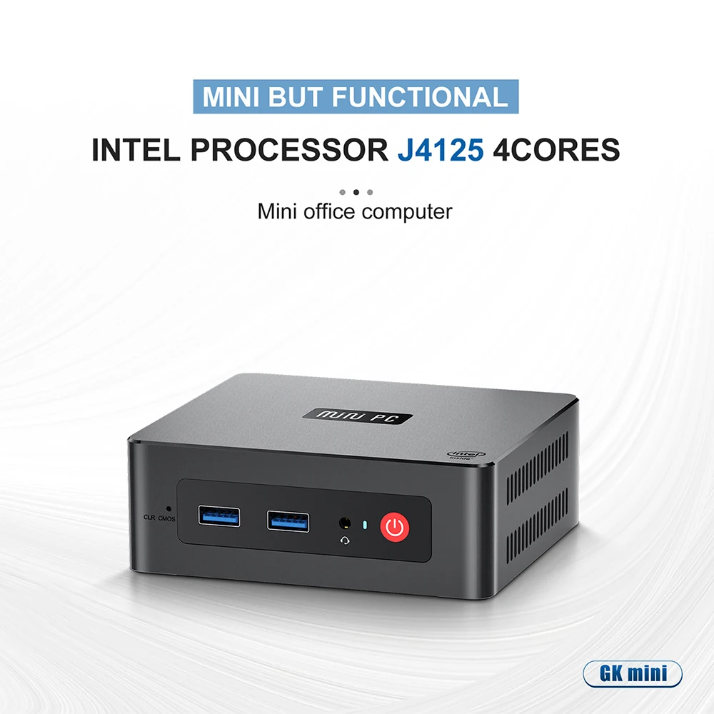 Beelink GK Мини Intel Celeron J4125 Windows 11 мини ПК DDR4 8 Гб 128 ГБ 256 WIFI5 BT4.0 1000M LAN 10 игровой компьютер