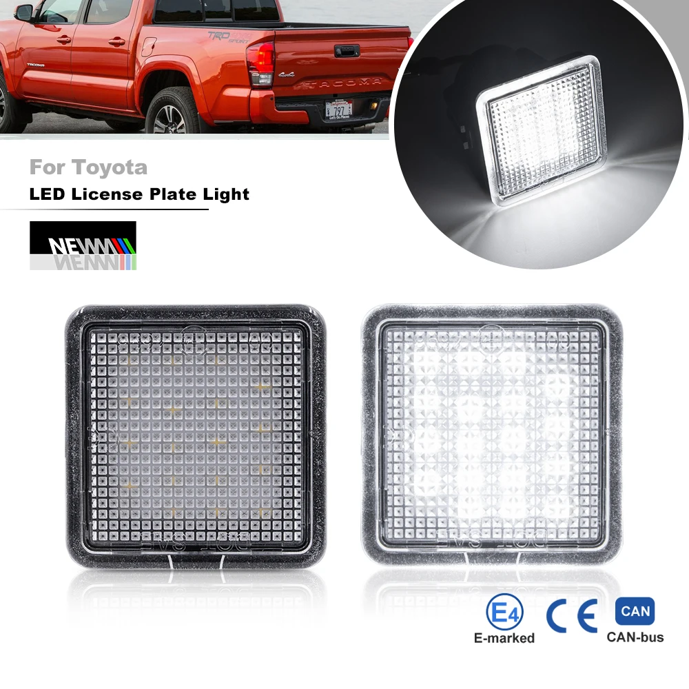 

2x Fits For Toyota Tundra 2014-2019 Tacoma 2016-2019 SMD White Canbus Led License Plate Lights Rear Tail Lamp