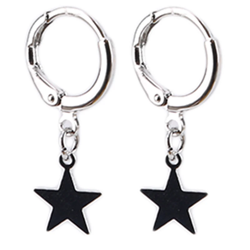 

New Fashion Five-Pointed Star Stud Earrings For Women Minimalist Gold Color Moon Star Earrings Jewelry Hiphop Boys Gift
