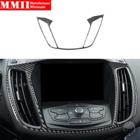 mmii carbon fiber car accessories for ford escape kuga 2013 2016 car central console air outlet vent frame interior trim cover