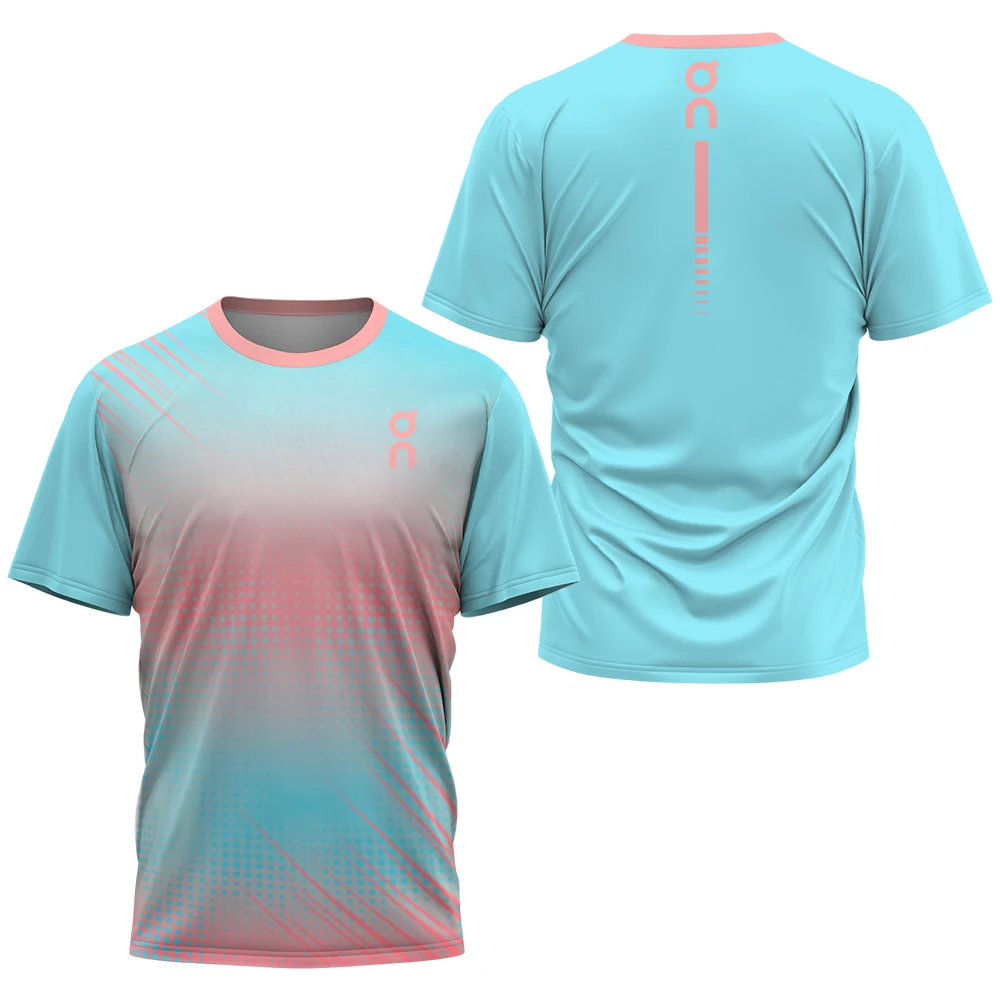 

2023 Summer Tennis Short Sleeve Large Size Male Breathable T-shirt Tops Tee On Running Men's Badminton Fitness Quick Dry Tshirts
