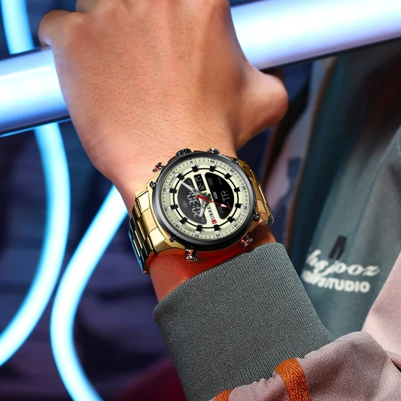 Мужские наручные кварцевые часы с хронографом