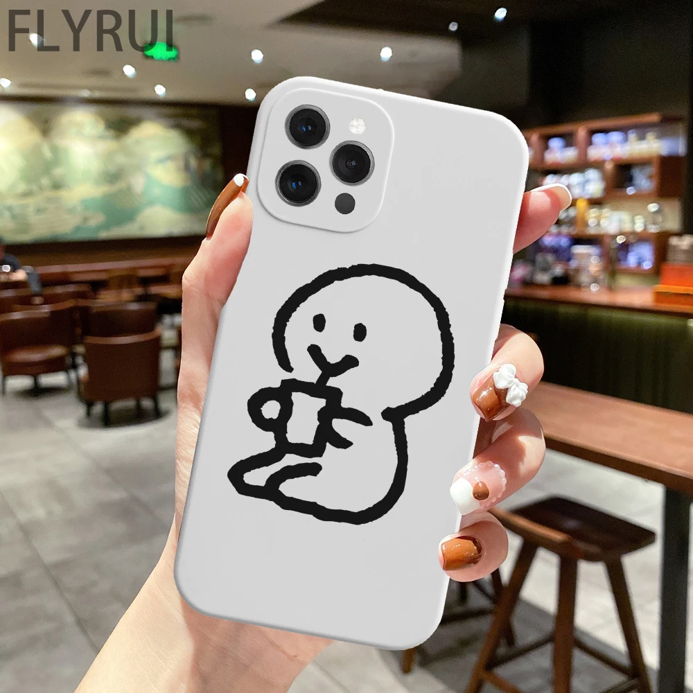 Фото Силиконовый чехол для iPhone 13 12 Mini 11 Pro X XR XS Max 7 8 Plus SE 2 №4