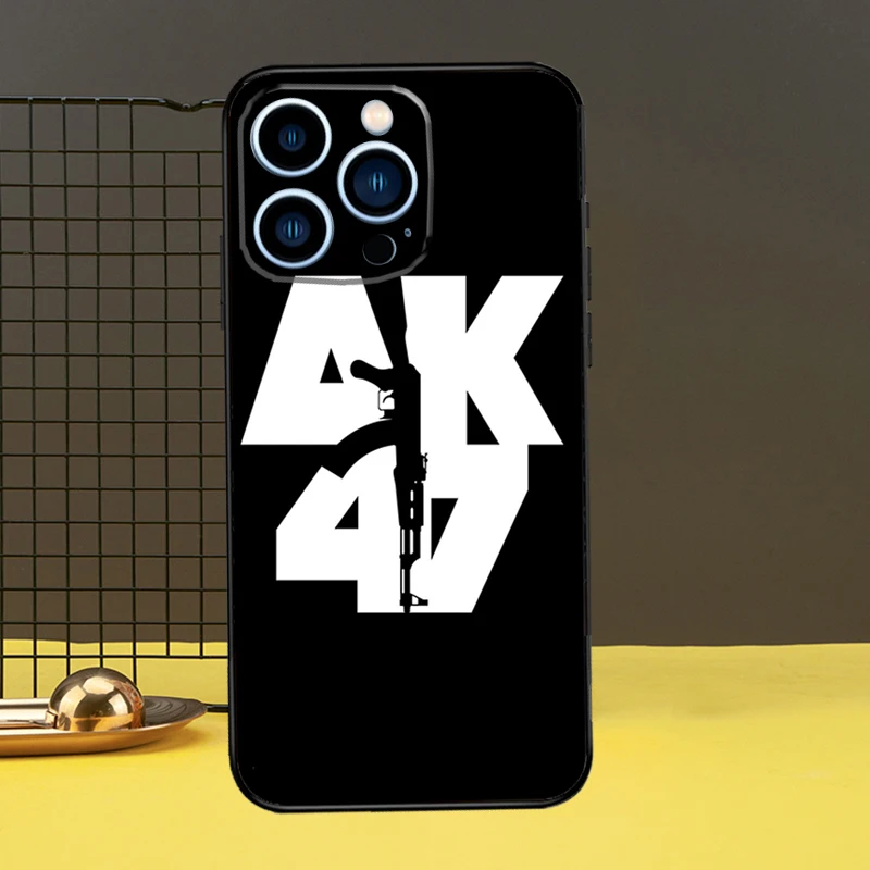 Чехол AK47 Gun для телефона iPhone 11 12 13 14 16 15 Pro Max Mini 7 8 Plus X XR XS чехол