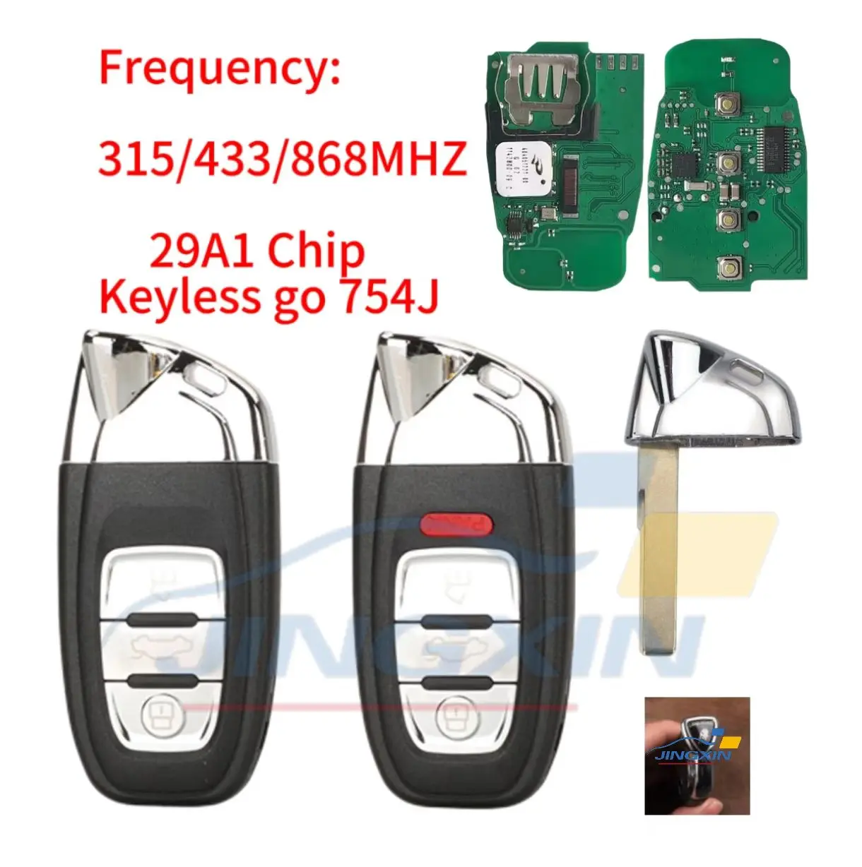 Ключ для автомобиля Magic Keyless Go 754J 3/4 BTN Full Smart Remote чипа Au-di A4 A5 A6L A7 A8 Q5