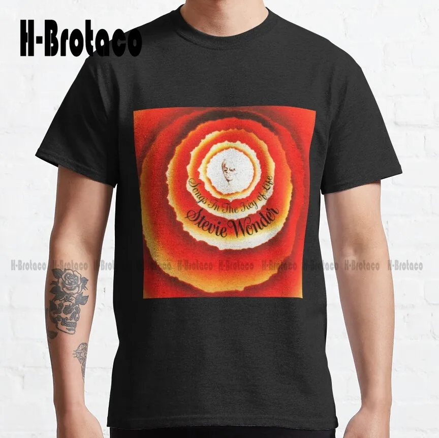 

Классическая футболка с изображением песни в ключе жизни, альбома сердцебиения, высококачественные милые элегантные милые Мультяшные хлоп...