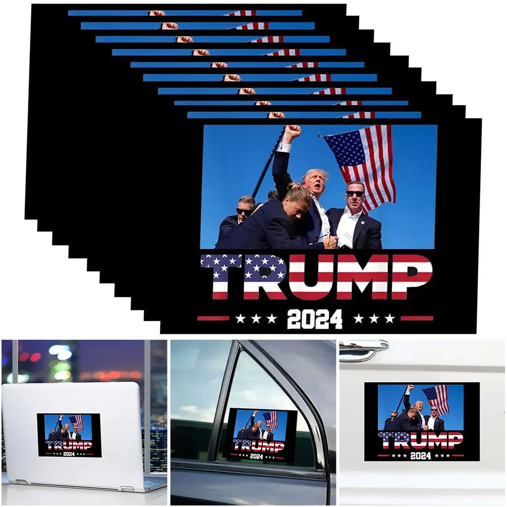 Наклейки с изображением Трампа 2024 10 шт.