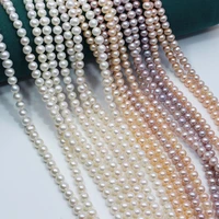 hot 6 7mm near round bright punch round beads natural freshwater pearl semi finished loose beads diy necklace bracelet material