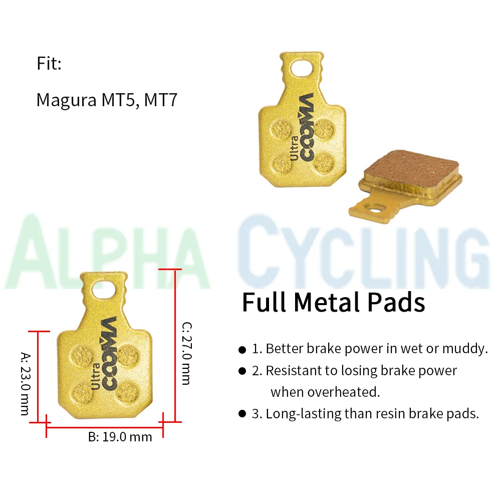 Фото 4 пары, велосипедные дисковые Тормозные колодки для Magura MT5 MT7, полностью металлические №3