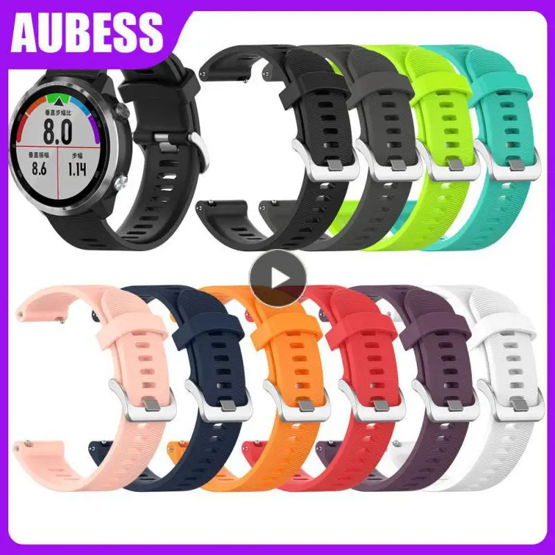 

Colorful 20mm WatchBands Strap For Garmin Forerunner 245 245M 645 Music Vivomove 3 HR Sport Silicone Smart Watchband Bracelet