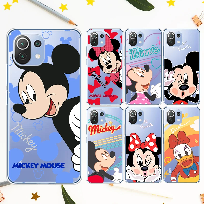 

Mickey Donald Couple Disney For Xiaomi Civi Mi Poco X3 NFC F3 GT M4 M3 M2 X2 F2 Pro C3 F1 Soft TPU Transparent Phone Case Capa